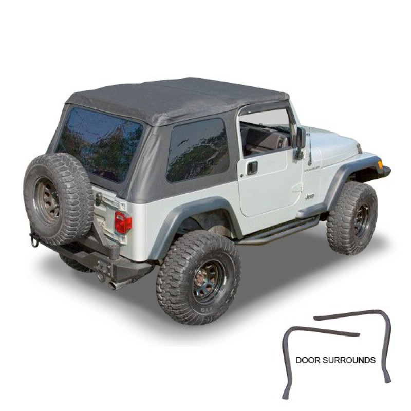 Rugged Ridge, XHD Bowless Soft Top, Black Diamond, (Includes Replacement Door Surrounds