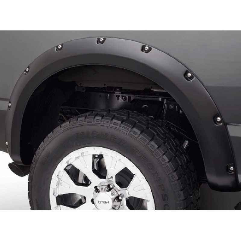 Bushwacker Pocket Style Rear Fender Flares, OE Matte Black - Pair