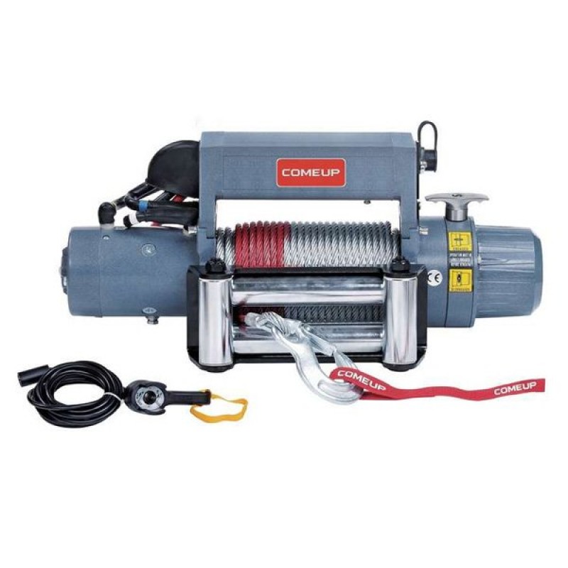 COMEUP Self Recovery DV-9i Winch with Integrated Bridge Assembly, 12 Volt 4.6HP - 9,000 lbs Rated Line Pull