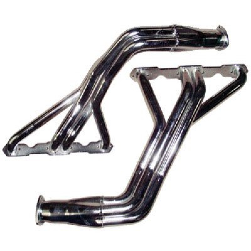 Advance Adapters Conversion Headers, Outside Frame Rail, Chrome, Chevy V8 Small Block - Pair