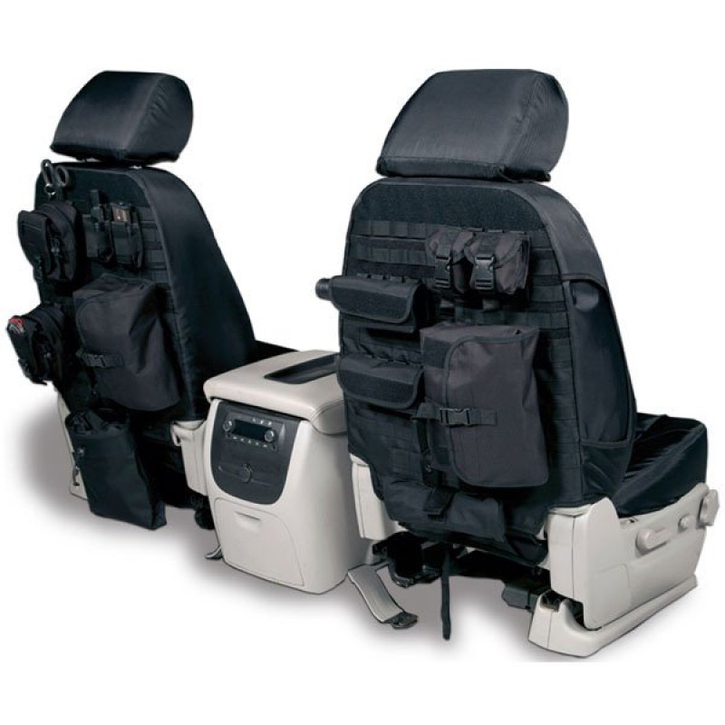 Coverking, Right Hand Drive, Front Bucket Seats, Tactical Seat Covers, Ballistic Black, (Export)