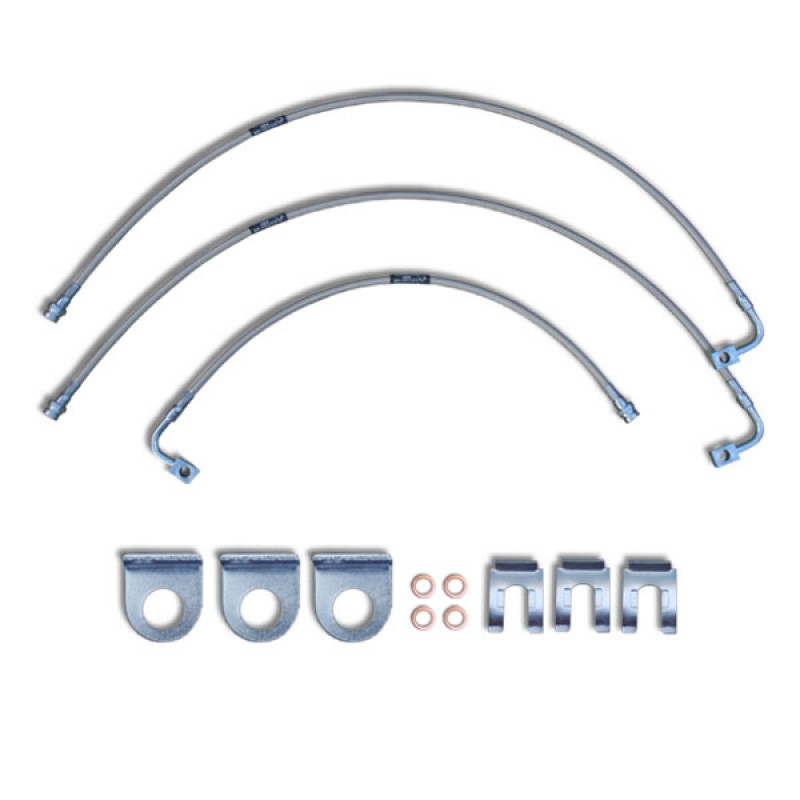 Crown Performance 24" Extended Brake Lines for 6"-7" Lift - Clear