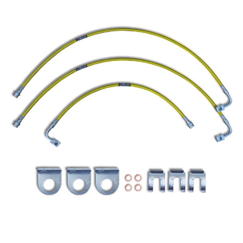 Crown Performance Extended Brake Lines Kit 2-3", Yellow