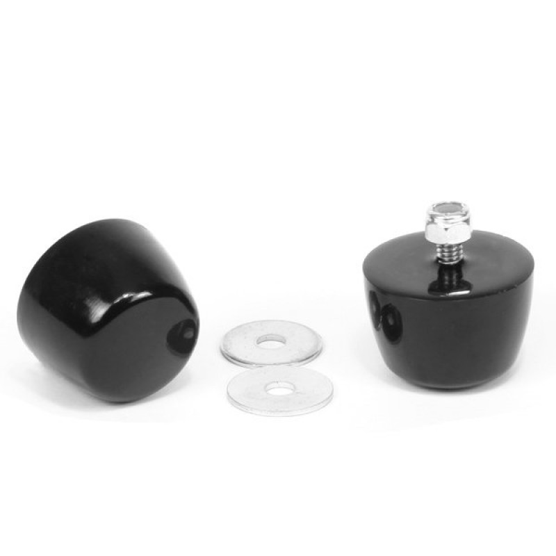 Daystar Polyurethane Hood Bumpers, Black - Pair