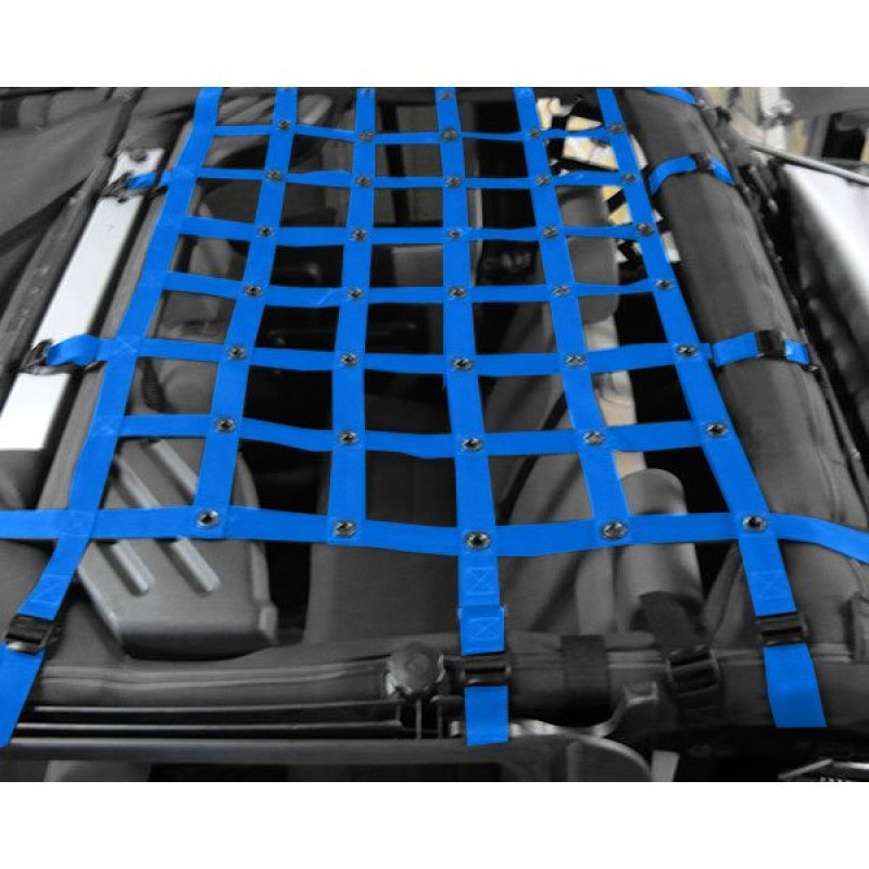 Dirtydog 4X4 Rear Seat Netting - Blue