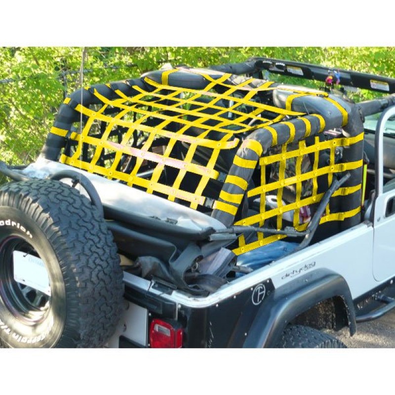 Dirtydog 4X4 Rear Netting Kit, 3 Piece - Yellow