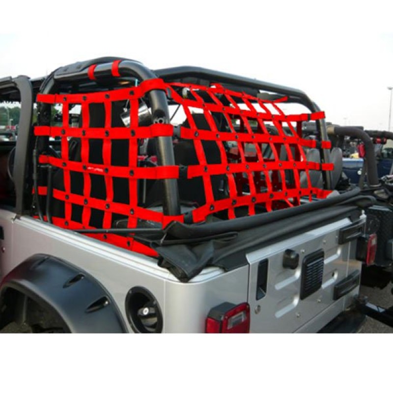 Dirtydog 4X4 Rear Netting Kit, 3 Piece - Red