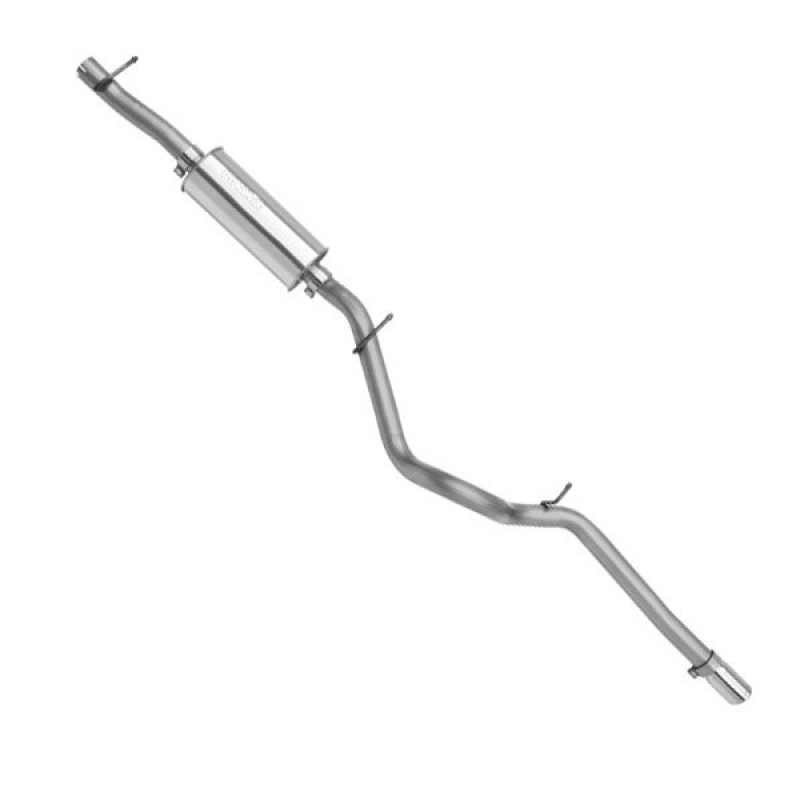 Dynomax Single 2.5" Ultra Flo Cat-Back Exhaust System High Clearance with 3" Tip and Muffler, Stainless Steel