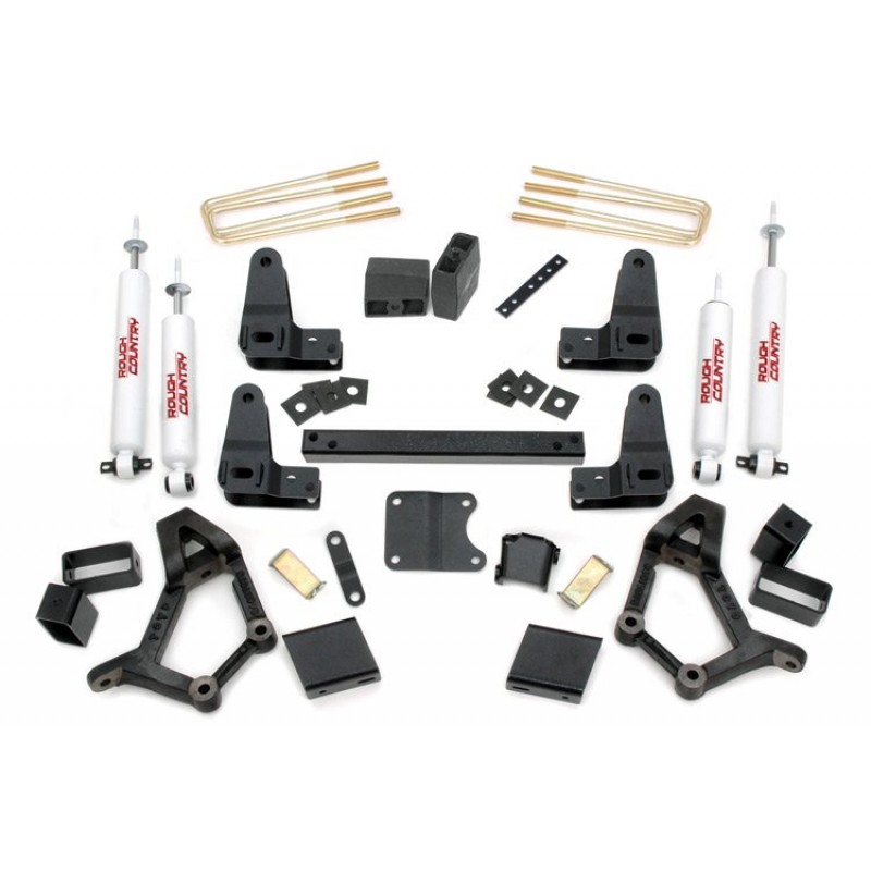 Rough Country 4"- 5" Suspension Lift Kit with Premium N2.0 Series Shocks for Standard Cab