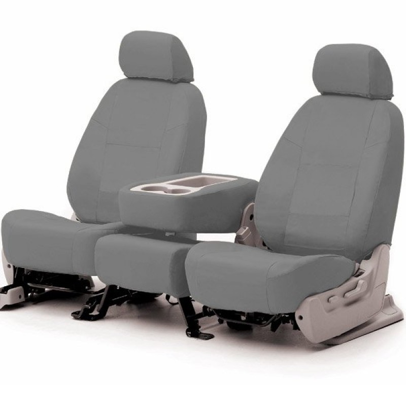 Coverking Front Bucket Seat Cover, Premium Leatherette Gray