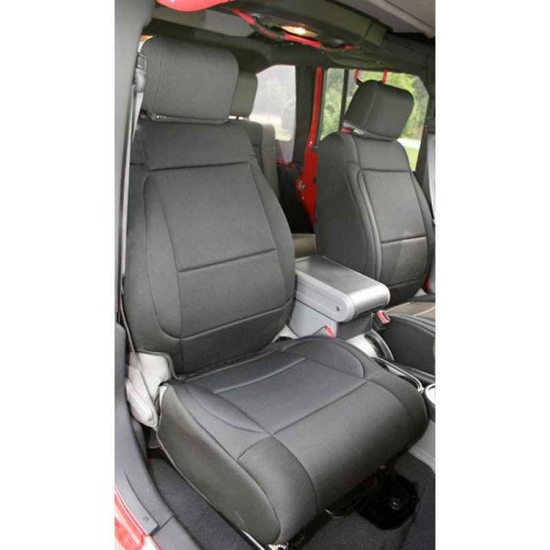 Rugged Ridge Neoprene Front Seat Covers with ABS Flap - Black