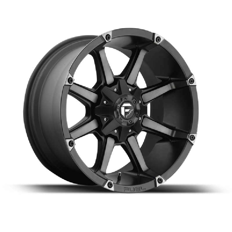 Fuel Off-Road Coupler Series Wheel - 18"x9" - Bolt Pattern 5x4.5" & 5x5" - Backspacing 4.5" - Offset -12 -Black Machined