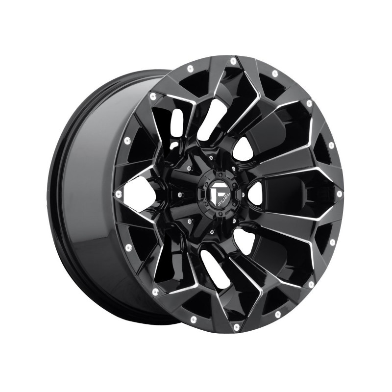 Fuel Off-Road Assault Wheel - 20"x10" - Bolt Pattern 5x4.5" & 5x5" - Backspacing 4.75" - Offset -18 - Gloss Black