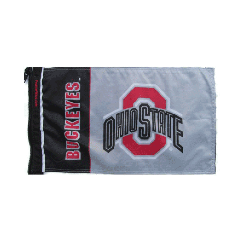 Forever Wave Ohio State Buckeyes Flag - Gray