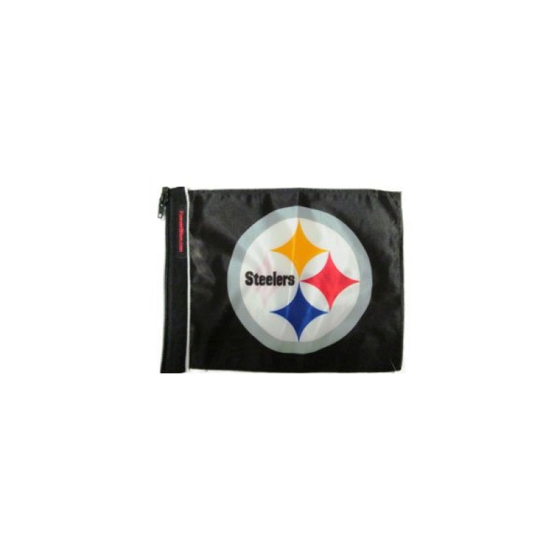 Forever Wave Pittsburgh Steelers Flag, 11" x 15" - Black