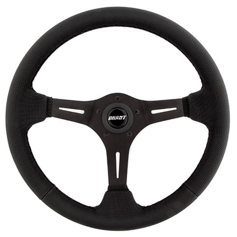 Grant Gripper Series 3-Spoke Steering Wheel, 13.75" Diameter - Diamond Textured Vinyl