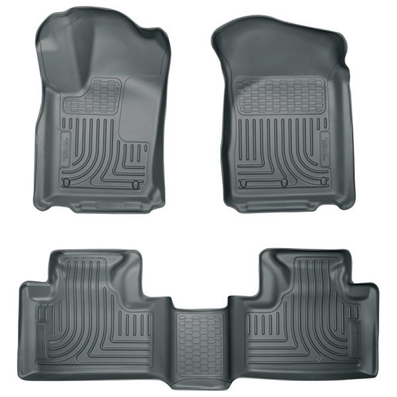 Husky Liners WeatherBeater Floor Liner Set for Front and 2nd Row - Grey