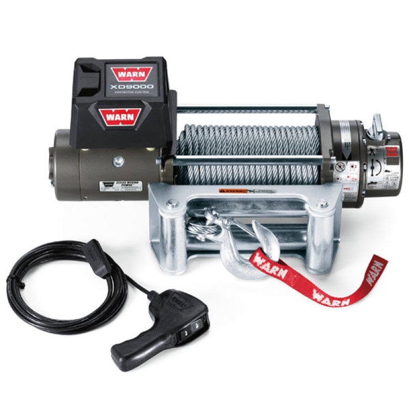 Warn XD9000 Self Recovery Winch with Wire Rope and Roller Fairlead - 9,000 lbs