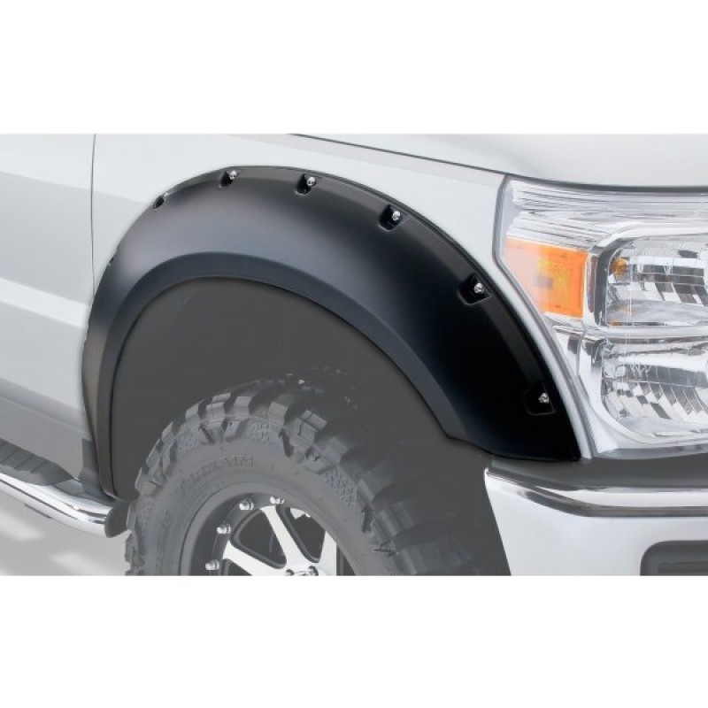 Bushwacker Pocket Style Fender Flares, Matte Black Finish - Set of 4