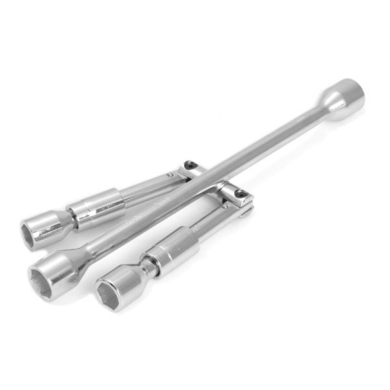 Performance Tool 4-Way Folding Lug Wrench - Chrome