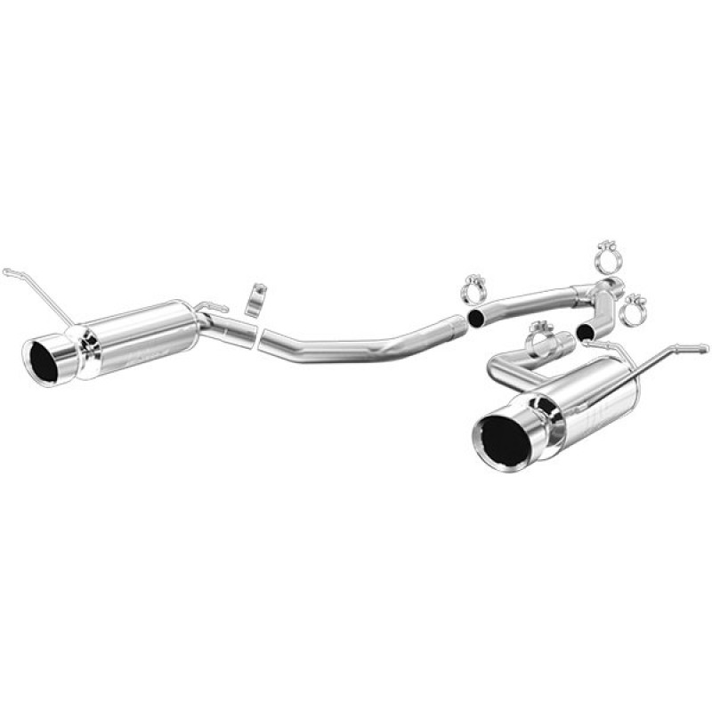 MagnaFlow MF Series 2.5" Performance Cat-Back Exhaust System, Dual Outlet - Stainless Steel