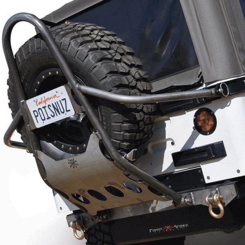 Poison Spyder Rear Stinger Tire Carrier With Base Plates Tabs Bare Metal Best Prices Reviews At Morris 4x4