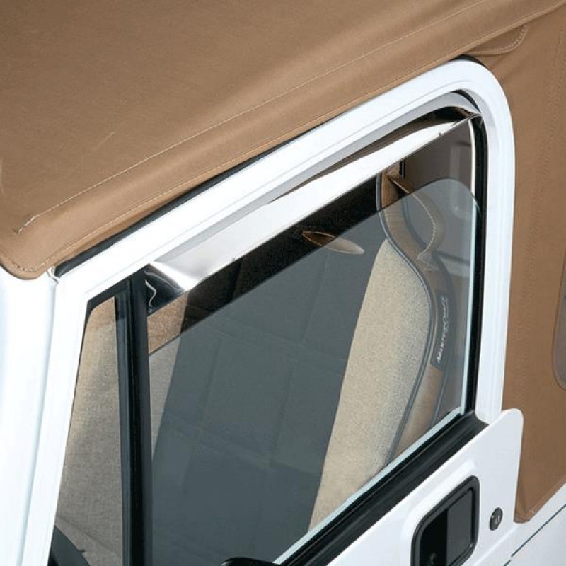 Auto Ventshade, Window Deflectors, Stainless Steel, (2-Piece)