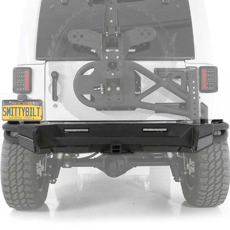 Smittybilt SRC Gen2 Rear Bumper with 2" Hitch Receiver - Textured Black