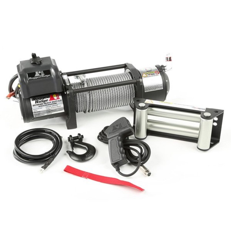 Rugged Ridge Spartacus Heavy Duty Winch with Steel Cable and Roller Fairlead - 8,500 lbs