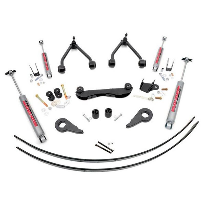 Rough Country 2"-3" Suspension Lift Kit with Premium N2.0 Series Shocks and Rear Add-A-Leaf Springs