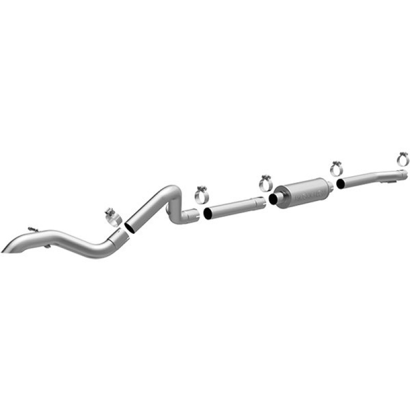 MagnaFlow Rock Crawler High-Clearance 2.5" Performance Exhaust System, Single Outlet - Stainless Steel