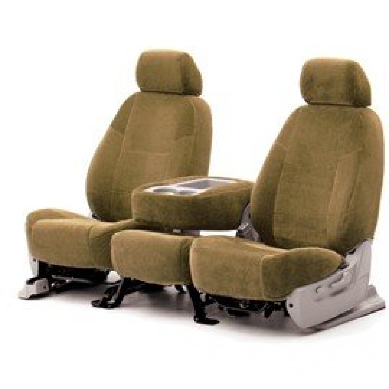 Coverking Front Bucket Seat Cover Velour Tan