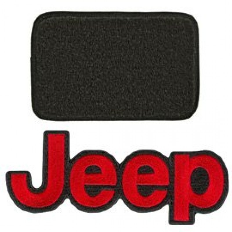 Ultimat Floor Mats Front Pair H Graphite With Red Jeep Logo