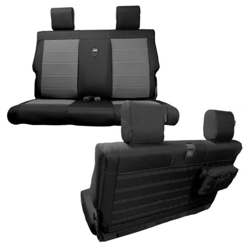 Trek Armor Supreme Rear Split Bench Seat Covers, Graphite and Black