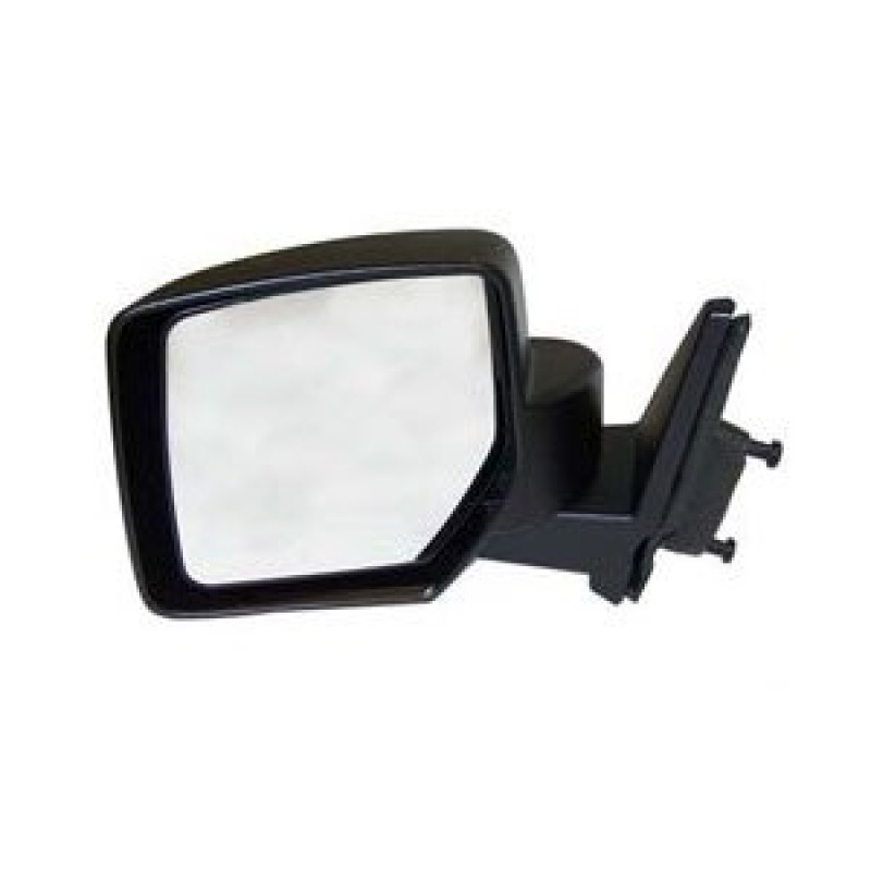 Crown Left Side Manual Foldaway Mirror - Black