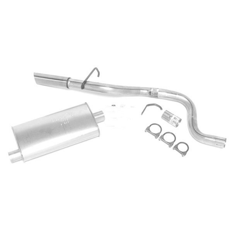 Dynomax Single 2.5" Super Turbo Cat-Back Exhaust System with 3" Tip and Muffler, Aluminized Steel