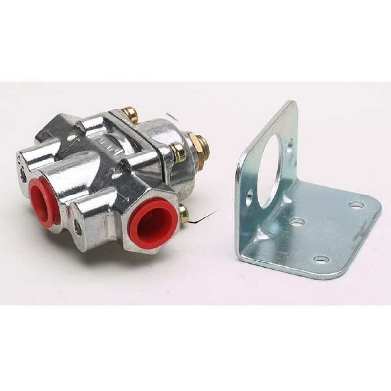 Holley Performance Fuel Pressure Regulator Carbureted 2 Port 1 4 Psi Chrome With Mounting Bracket