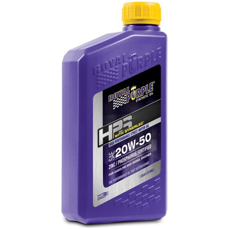 Royal Purple HPS SAE 20W-50 High Duty Street Synthetic Motor Oil with Synerlec, 1 Quart Bottle