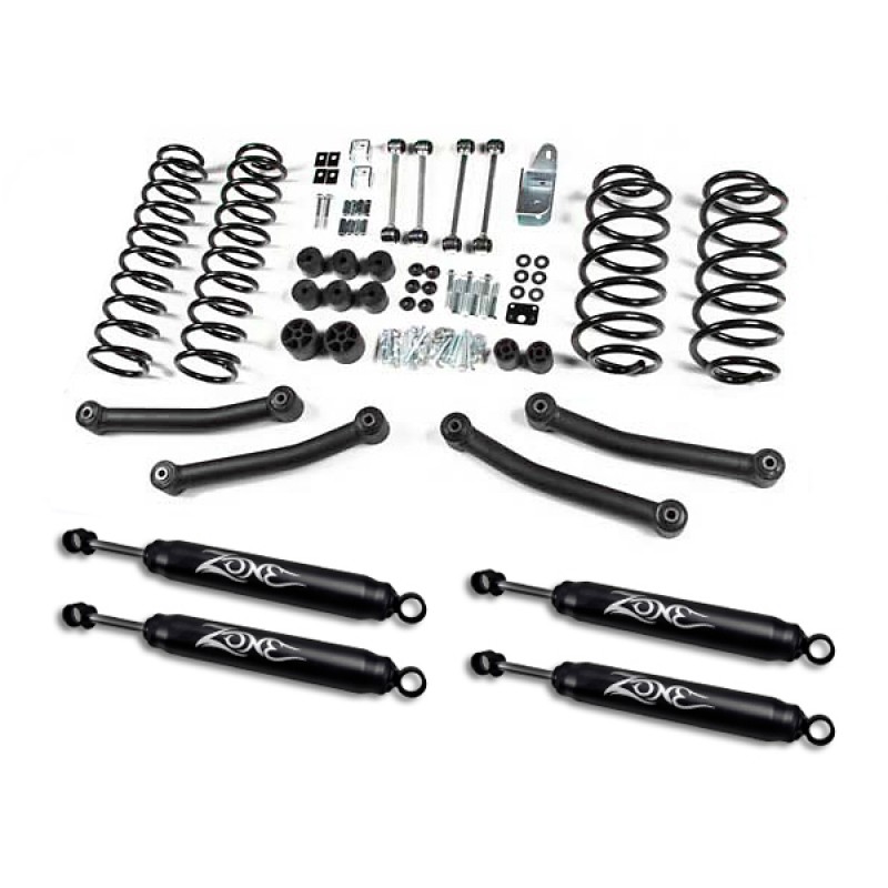 Zone Offroad 4" Suspension Lift Kit with Nitro Shocks