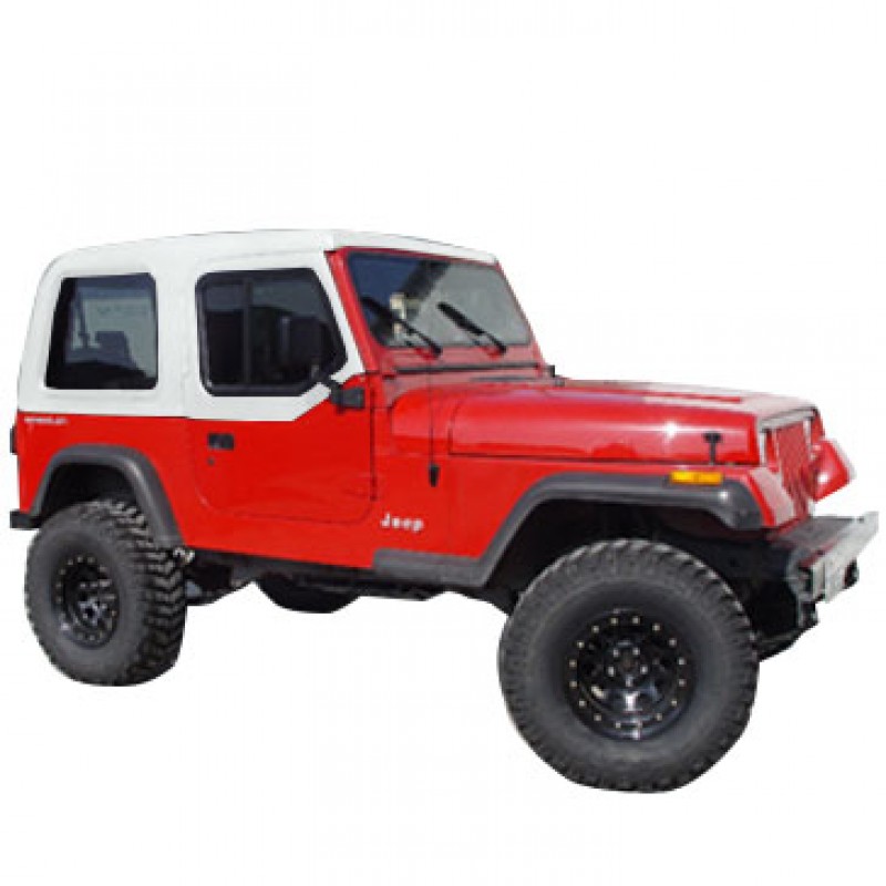 Rally Tops 1-Piece Hardtop with Half Door Inserts - White | Best Prices &  Reviews at Morris 4x4