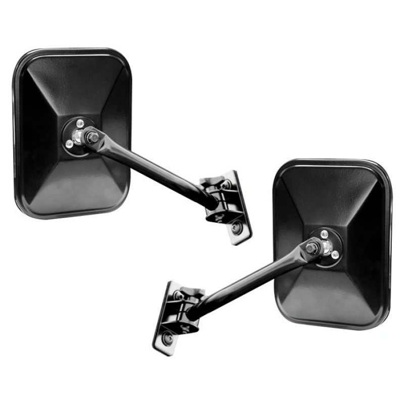 Rugged Ridge Quick Release Mirrors, Black - Pair