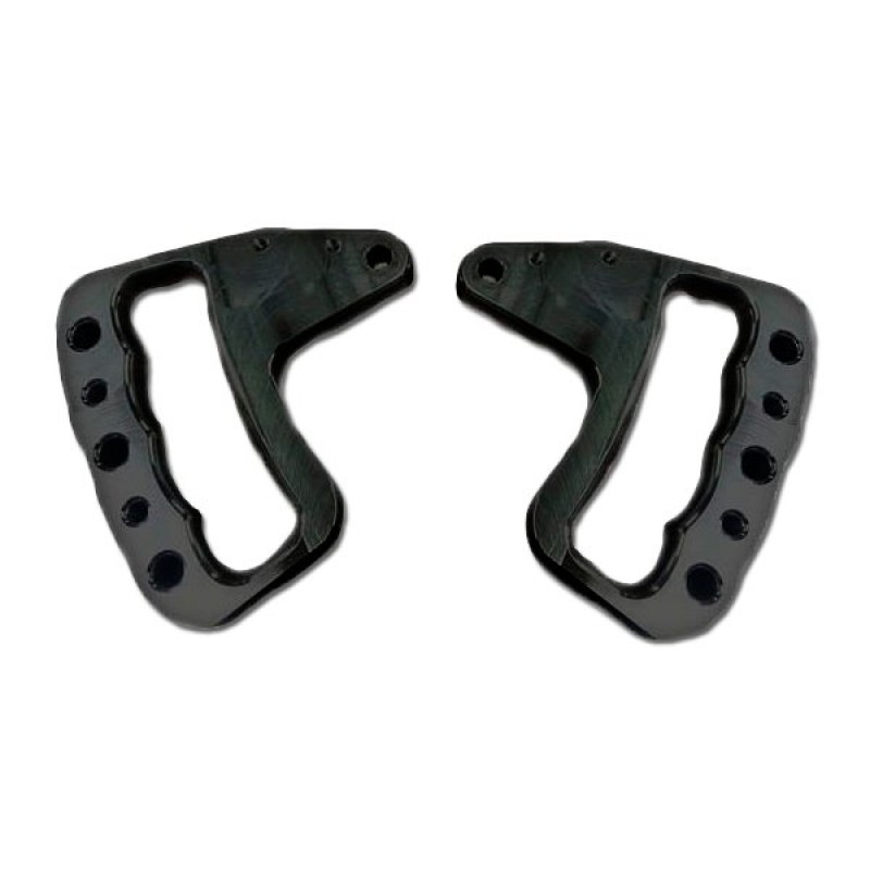 Carolina Metal Masters Billet Front Loop Grab Handles, Black - Pair
