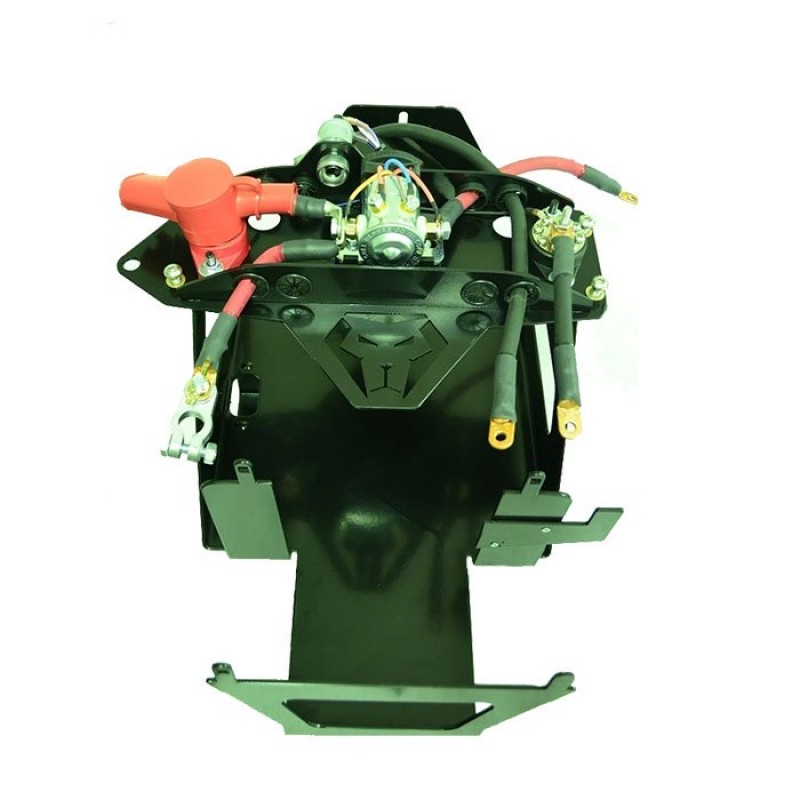Genesis Offroad Dual Battery Kit With 200 Amp Isolater And Extension Black Powder Coated