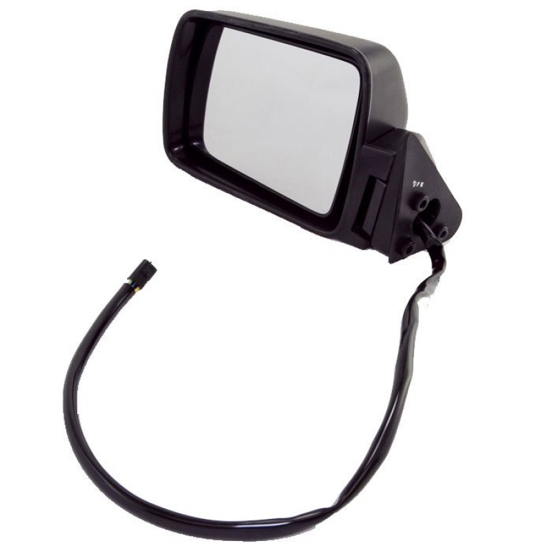 Omix Power Mirror with Foldaway, Left Side - Black