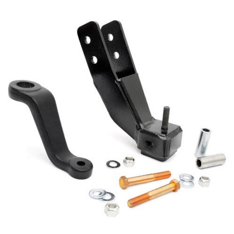 Rough Country Front Track Bar Bracket & Pitman Arm for 1997-2006 Jeep Wrangler TJ 4WD