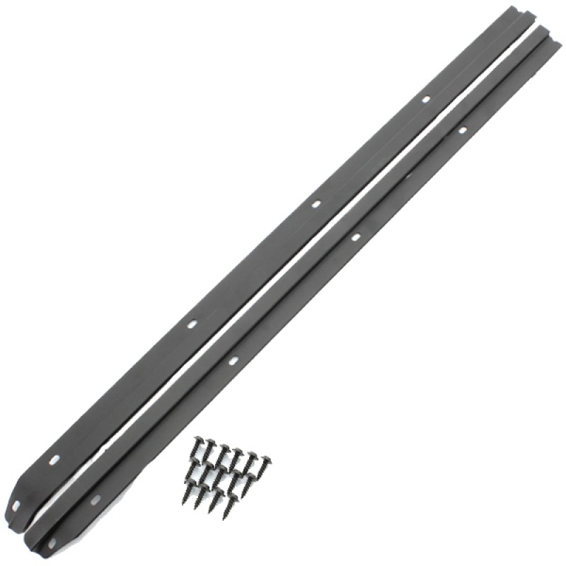 Bestop Windshield Channel, Drill-In Style - Black