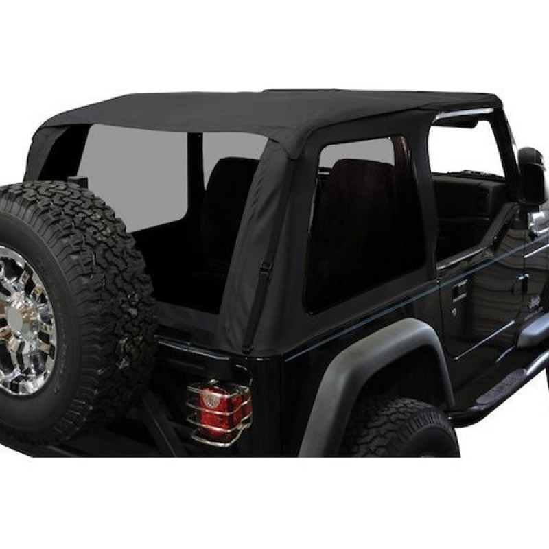 RT Off-Road Bowless Soft Top with Tinted Rear Windows - Black Diamond