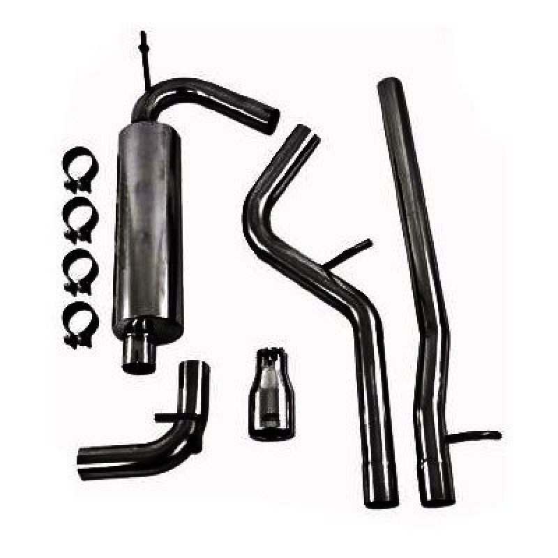 MBRP Cat Back Exhaust, Single Rear Exit, Black Coat