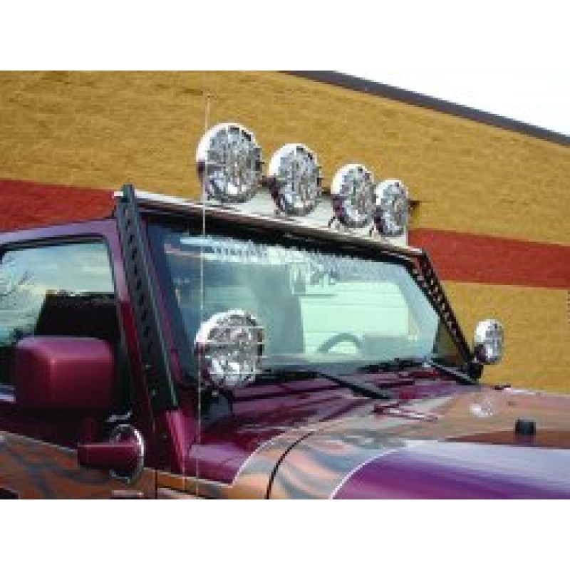 Real Wheels Light Bar (Includes Tabs For 4 Lights) - Stainless Steel