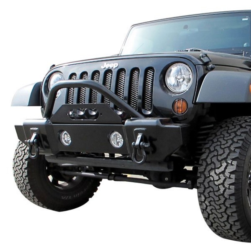 Rampage Recovery Mass-Articulation Stubby Front Bumper, Matte Black Textured Finish